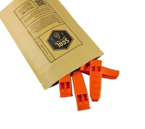 Rescue Whistle 4-pack - 5col Survival Supply
