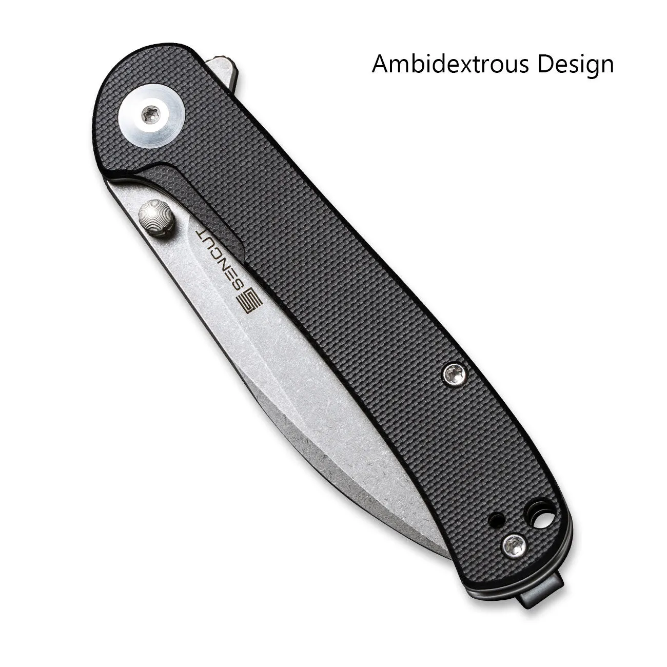 SENCUT Scepter Flipper &Thumb Stud Knife G10 Handle (2.97" 9Cr18MoV Blade) SA03B