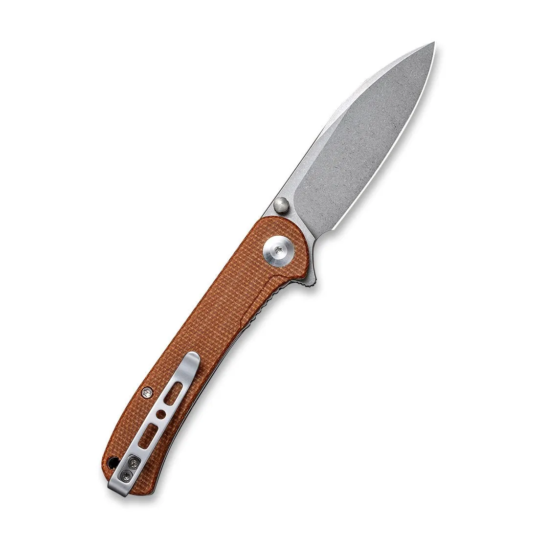 SENCUT Scepter Flipper &Thumb Stud Knife Micarta Handle (2.97" 9Cr18MoV Blade) SA03D