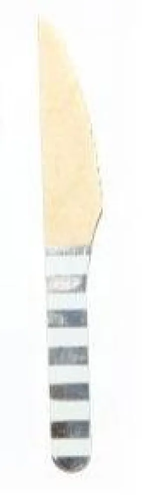 Silver Foil Stripe Wooden Knives