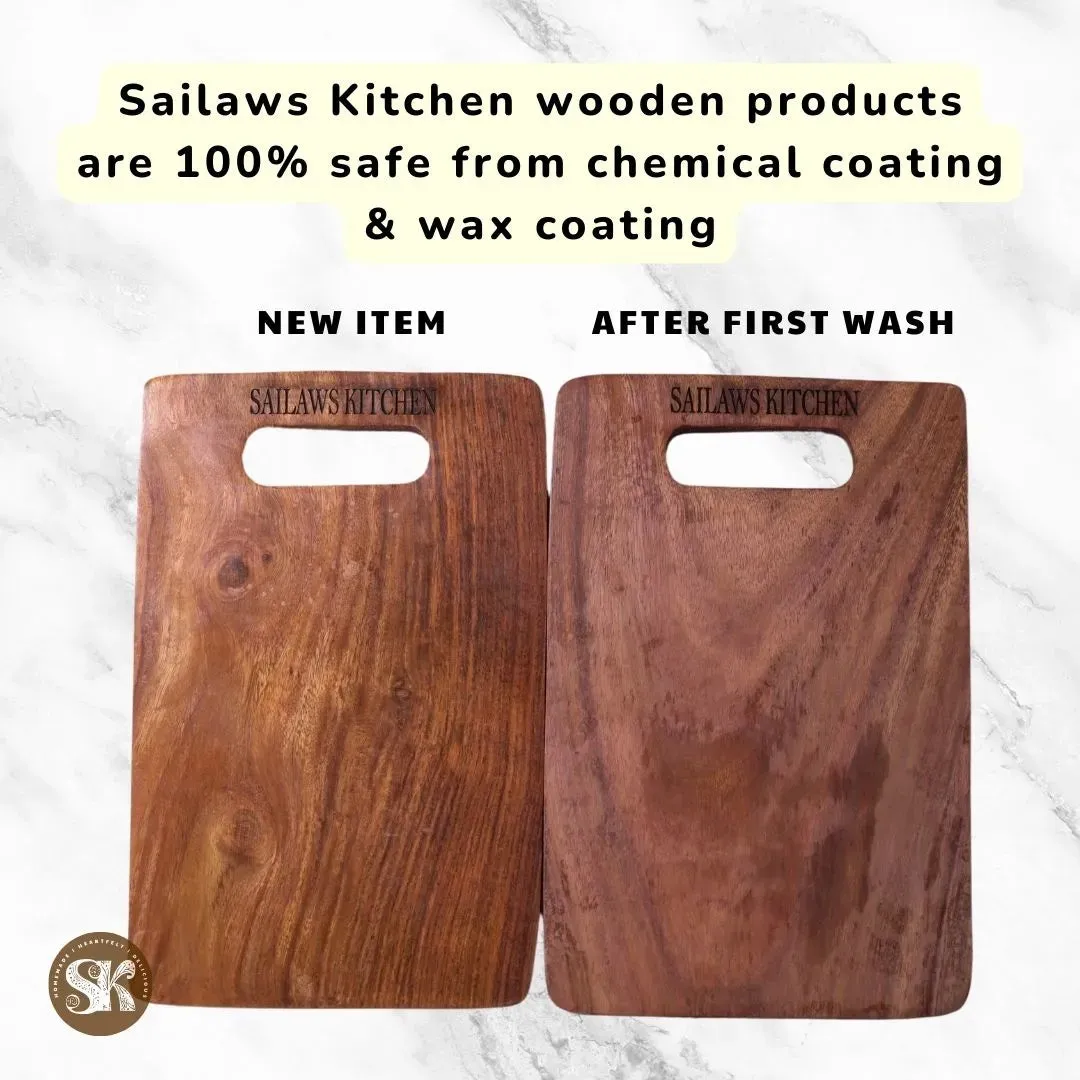 Small Solid Sheesham Wood Chopping Board/Cutting Board | 12 Inch | Anti-Bacterial | Toxin-Free