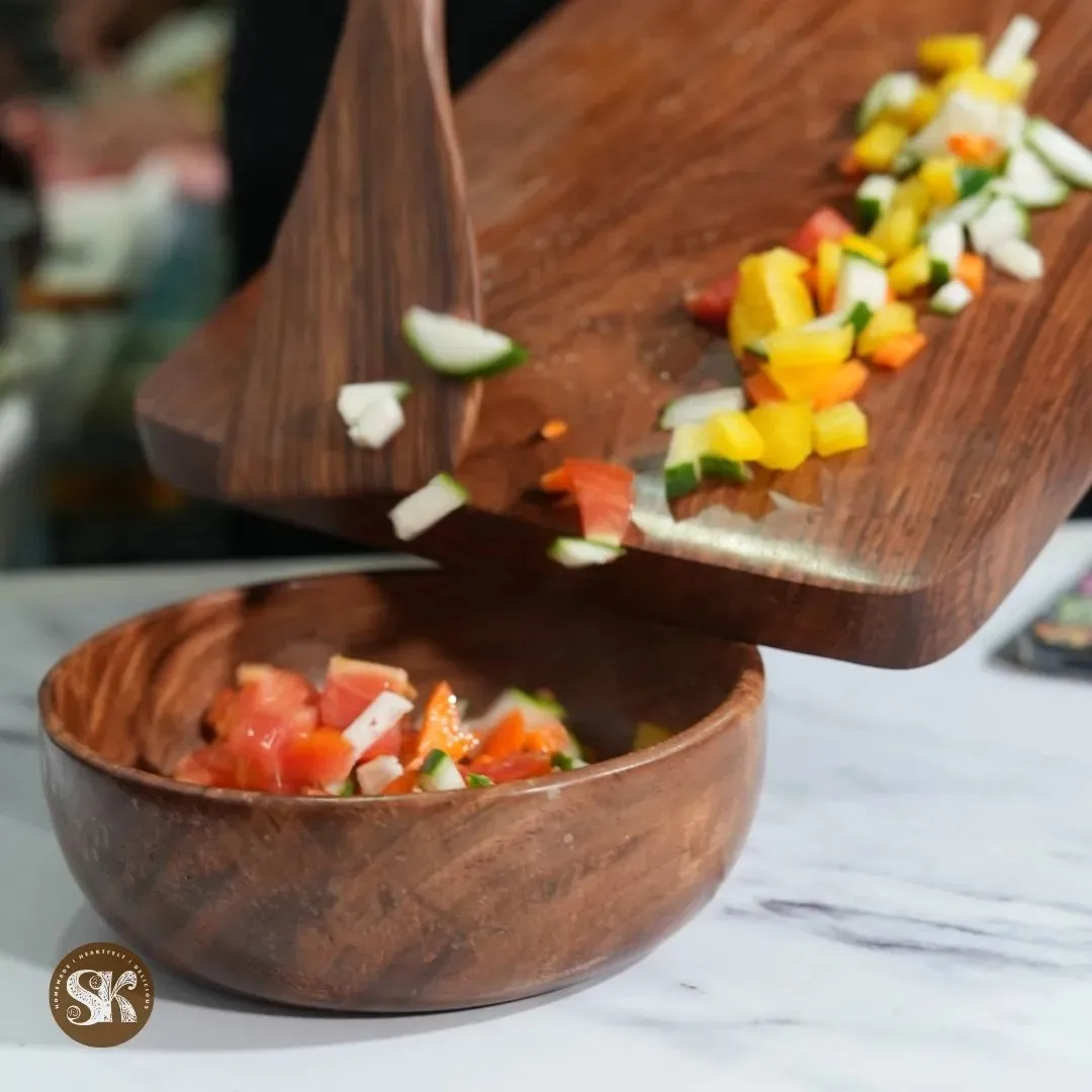 Small Solid Sheesham Wood Chopping Board/Cutting Board | 12 Inch | Anti-Bacterial | Toxin-Free