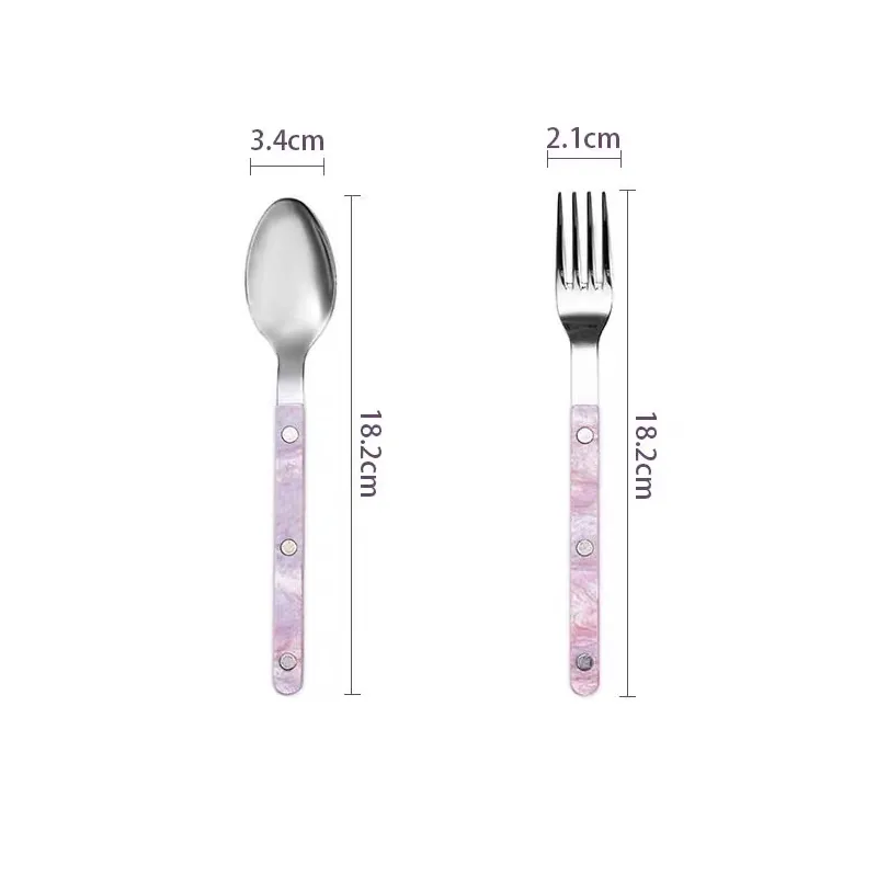 Steak Knife Cutlery Set - Pink