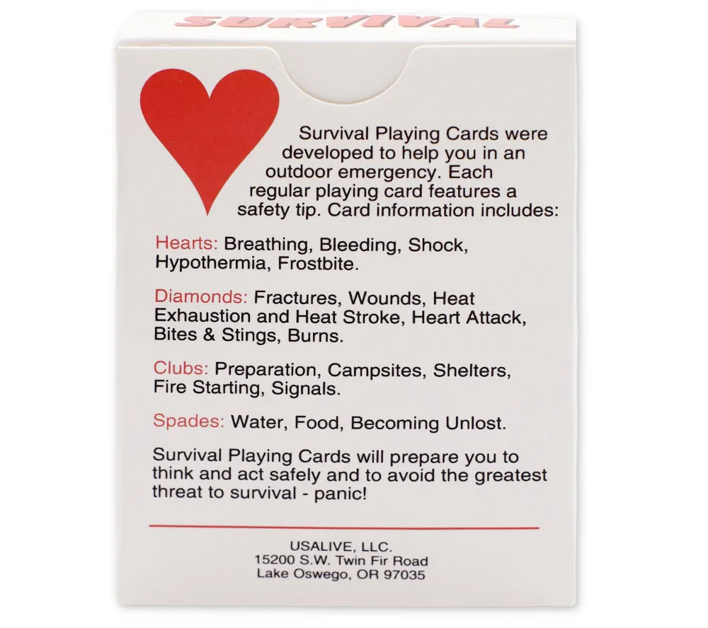 Survival Playing Cards