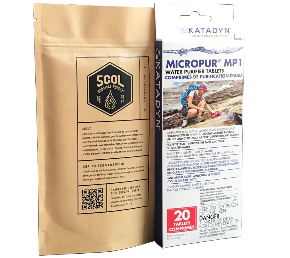 Survival Water Treatment Pack - 5col Survival Supply