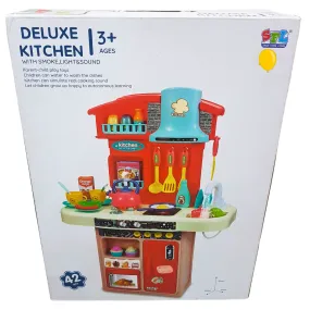 Ultimate Chef's Play Kitchen - 42-Piece Deluxe Set with Realistic Sounds & Lights for Kids 3 